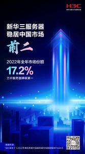 新华三服务器，蝉联中国第二！